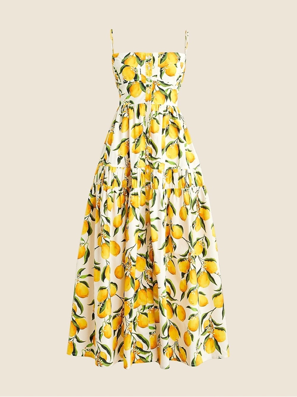 J. Crew A-line Midi dress in Limoncello